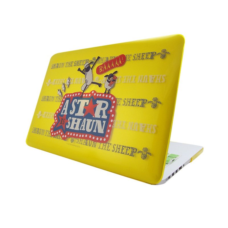 笑笑羊正版授权(Shaun The Sheep)-Macbook水晶壳：【Super star】（黄）《Macbook 12寸/ Air 11.6寸 专用》 - 平板/电脑保护壳 - 塑料 黄色