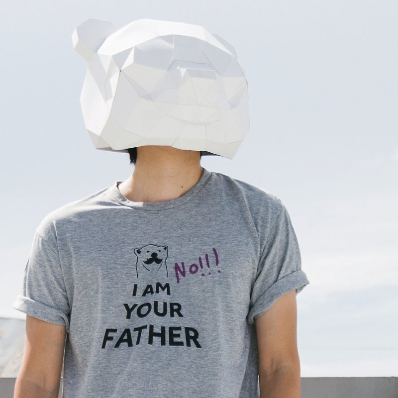 I'M YOUR FATHER, Changeable color t-shirt - 中性连帽卫衣/T 恤 - 棉．麻 灰色