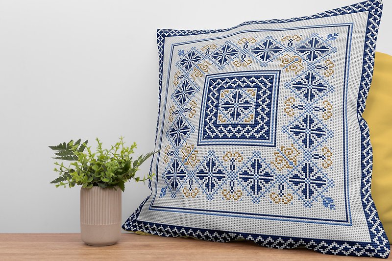 Cross stitch Ornament DIGITAL pattern PDF for wall decor or pillow