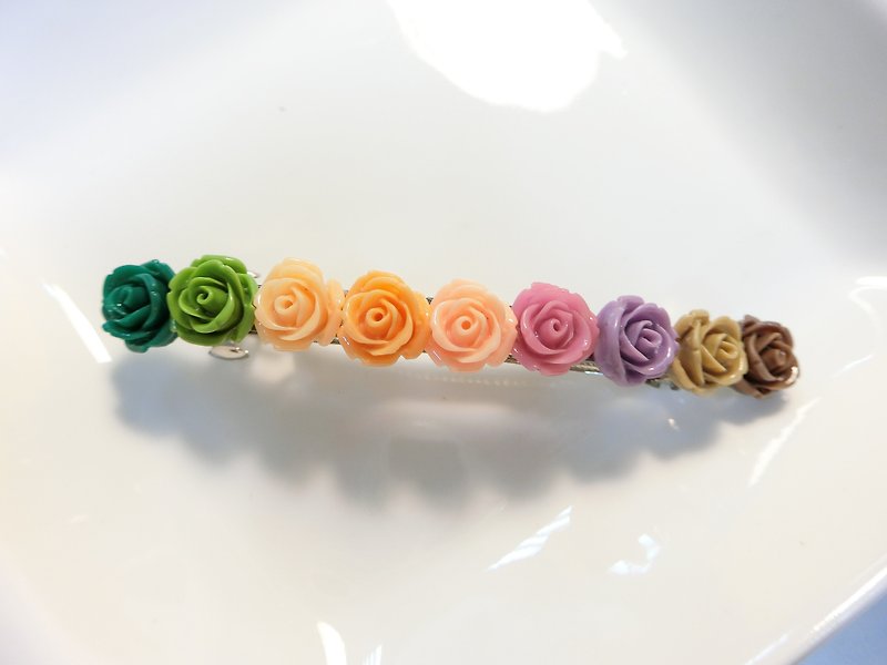 花儿系列-秘密花园弹簧夹-Ｃ(Ｌ) - 发饰 - 其他材质 多色