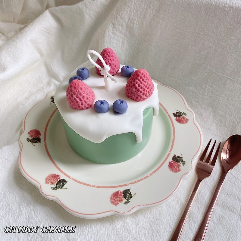 【蛋糕系列】莓果派对 4寸蛋糕蜡烛 - 蜡烛/烛台 - 蜡 