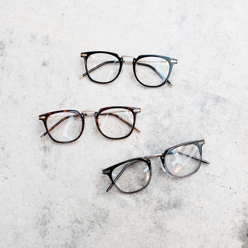 【目目商行】日本新款中金方框 镜框 眼镜 黑色/玳瑁/渐层灰 - 眼镜/眼镜框 - 其他材质 多色