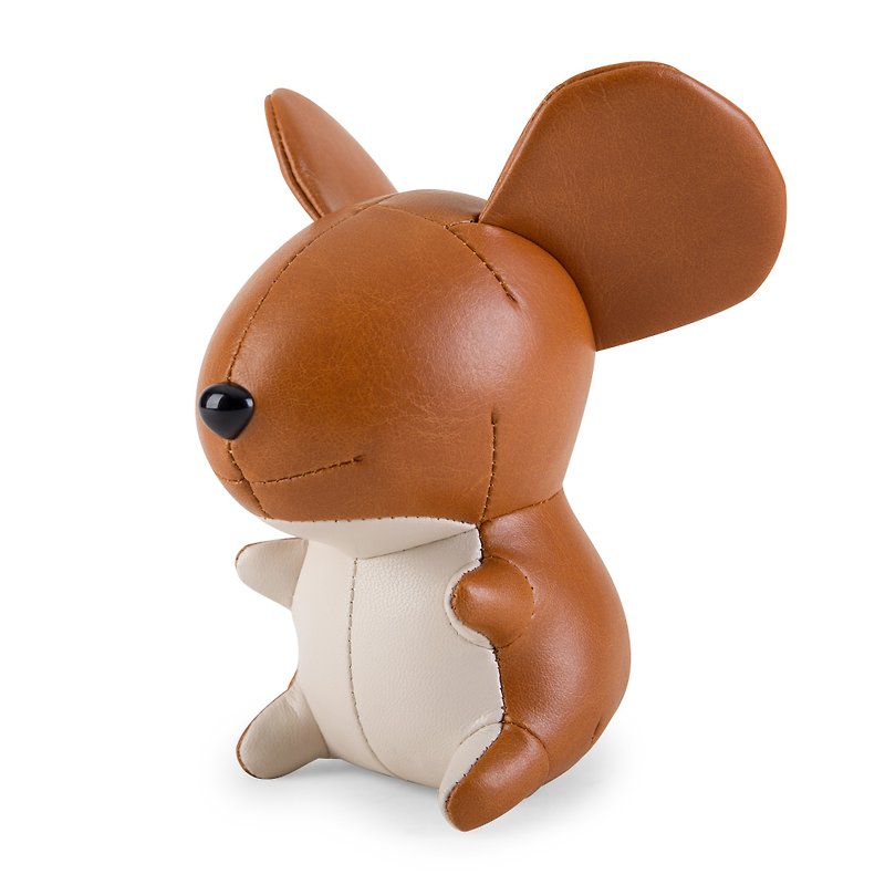 Zuny - Mouse Gino 老鼠造型动物纸镇 - 摆饰 - 人造皮革 多色