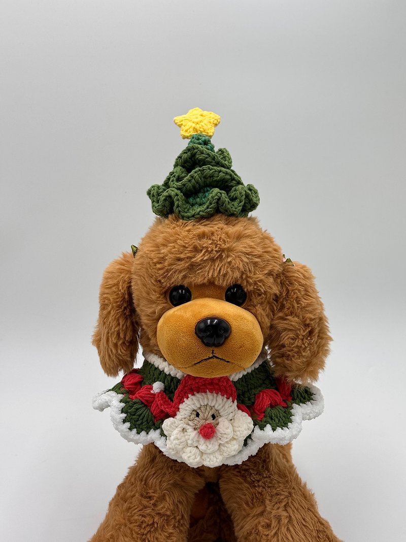 I 宠物编织圣诞老人领巾 I 圣诞老人和爱心满满的领巾 I - 衣/帽 - 棉．麻 多色
