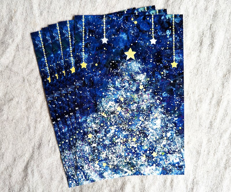 クリスマスポストカード ５枚セット - 卡片/明信片 - 纸 蓝色