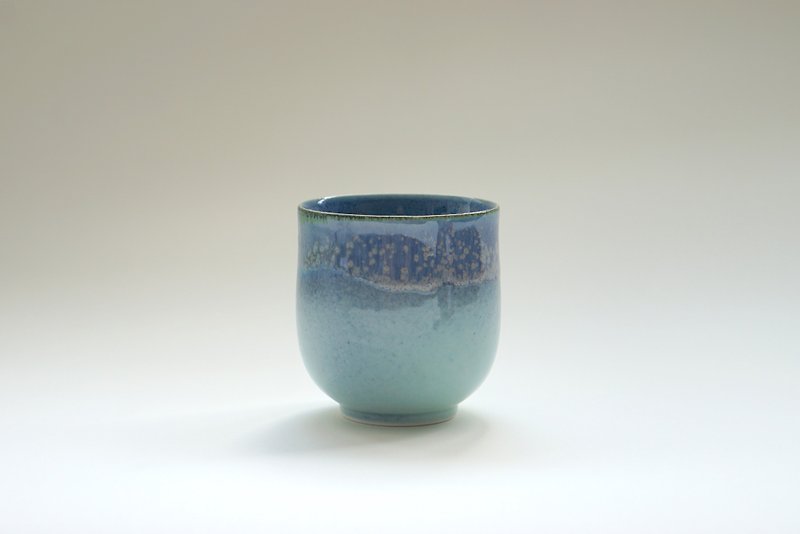 窑变釉手作陶瓷茶杯单杯－海浪蓝 - 茶具/茶杯 - 陶 蓝色