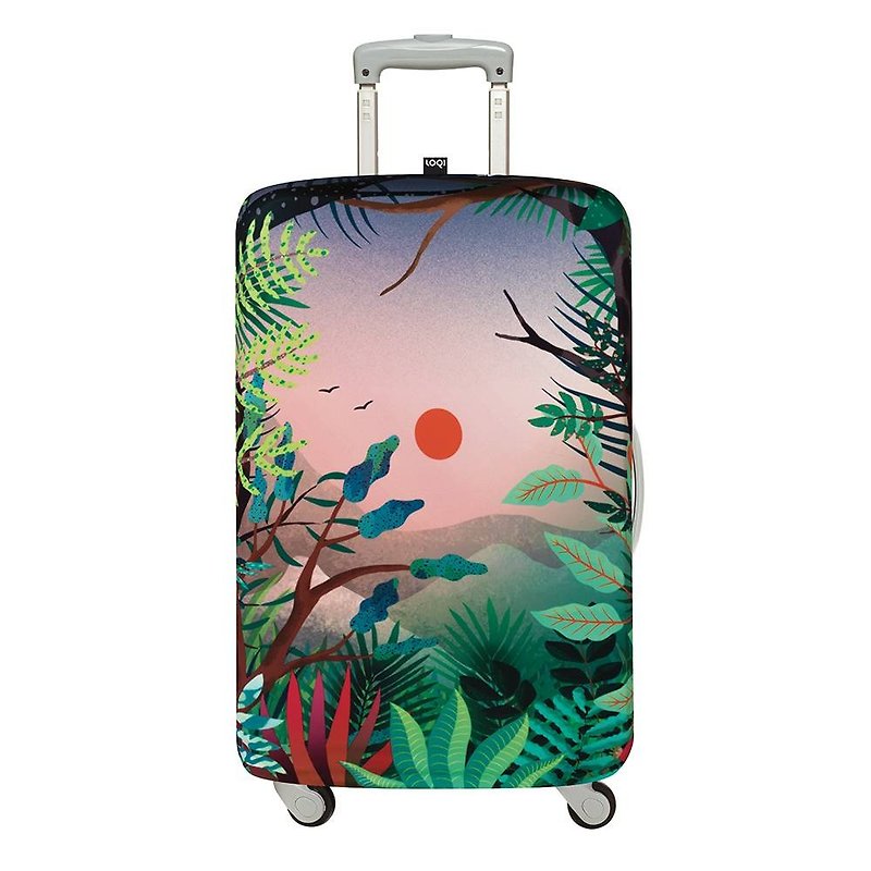 LOQI 行李箱外套 / 日落【M号】 - 行李箱/行李箱保护套 - 聚酯纤维 绿色