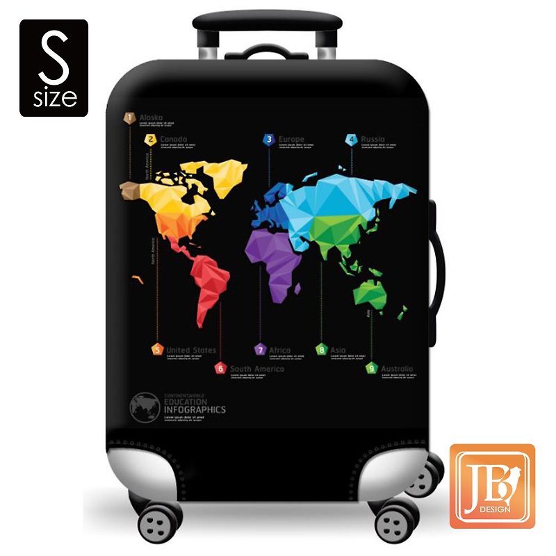 LittleChili 行李箱套-世界地图 S+世界地图 XL - 行李箱/行李箱保护套 - 其他材质 