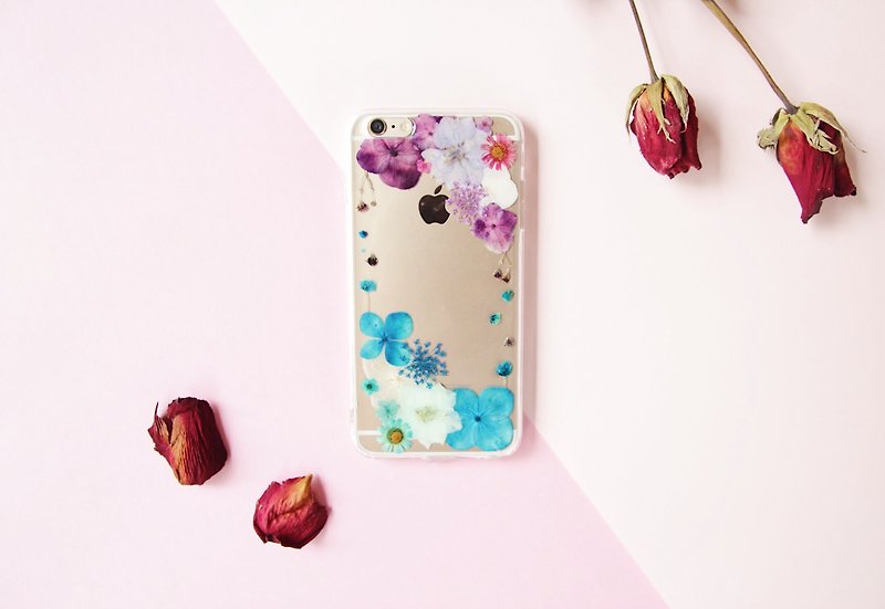 执着的爱恋 • Handpressed Flower Phone Case - 手机壳/手机套 - 植物．花 紫色