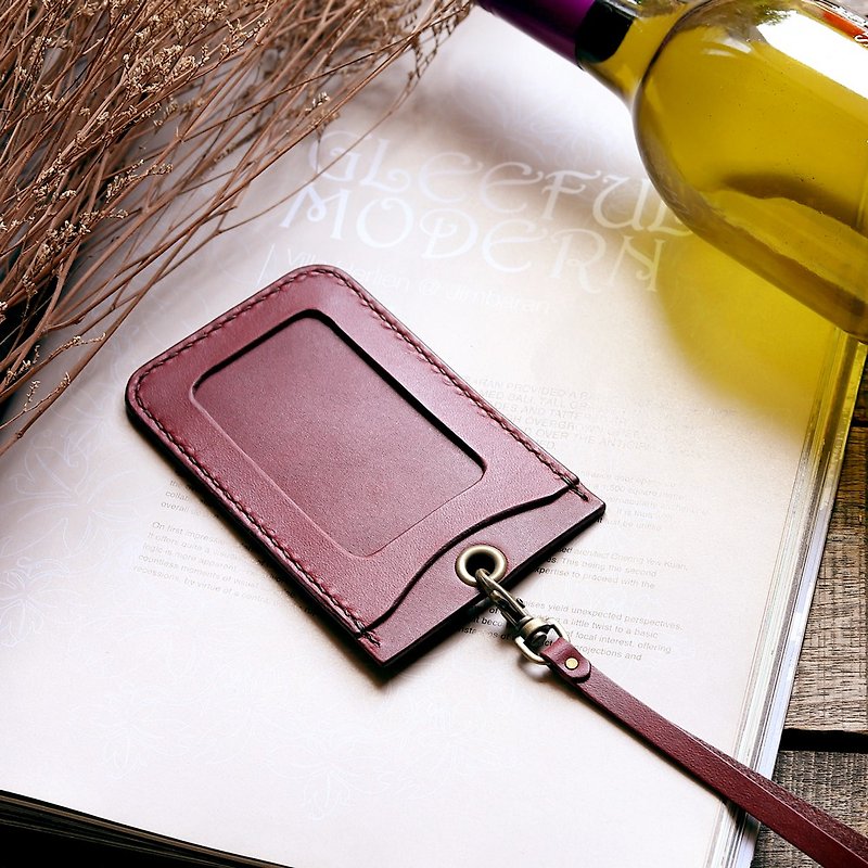 Crafted 直式证件套∣勃艮地酒红植鞣牛皮革∣多色 - 证件套/卡套 - 真皮 紫色