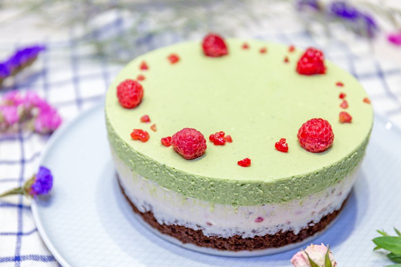 抹茶覆盆莓想享/生日蛋糕/无加糖无淀粉/无糖 - 蛋糕/甜点 - 新鲜食材 绿色