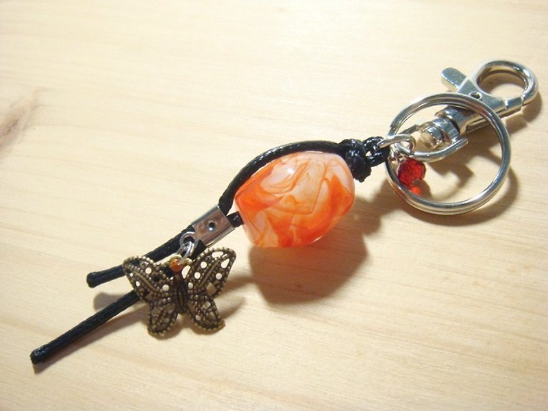 柚子林琉璃 - 水墨画风 - 渲色 - 秋 - 钥匙圈 / 包包吊饰 - 钥匙链/钥匙包 - 玻璃 多色
