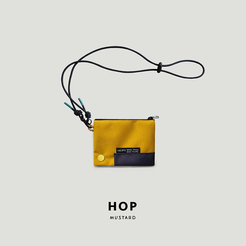 Hop Relife 芥末皮夹 - 皮夹/钱包 - 环保材料 黄色