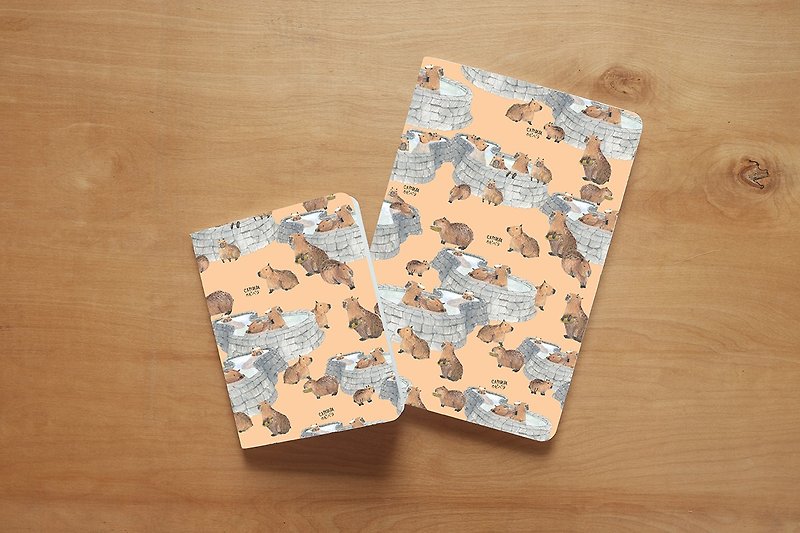 Notebook set : Capybara (set of 2) - 笔记本/手帐 - 纸 橘色