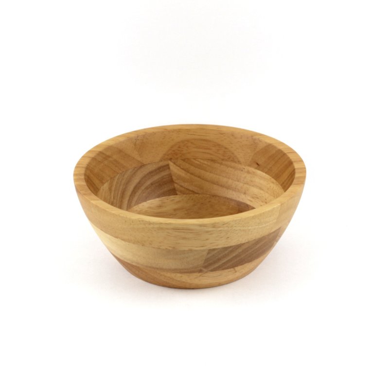 |巧木| 木制沙拉碗III(原木色)/木碗/汤碗/餐碗/平底碗/橡胶木 - 碗 - 木头 咖啡色