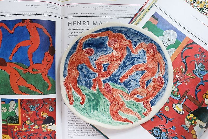 Ceramic Plate Henri Matisse - 花瓶/陶器 - 陶 蓝色