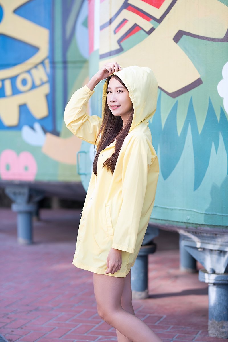 Unn希望之光防水风衣 雨衣  raincoat  雨风衣 防风 防拨水 遮曬 - 女装休闲/机能外套 - 防水材质 黄色