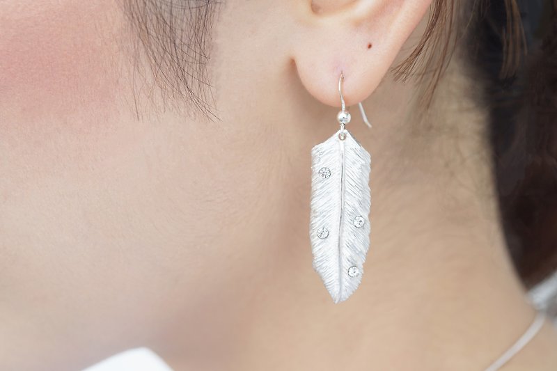 Avialae Albatross Earrings - 耳环/耳夹 - 银 银色