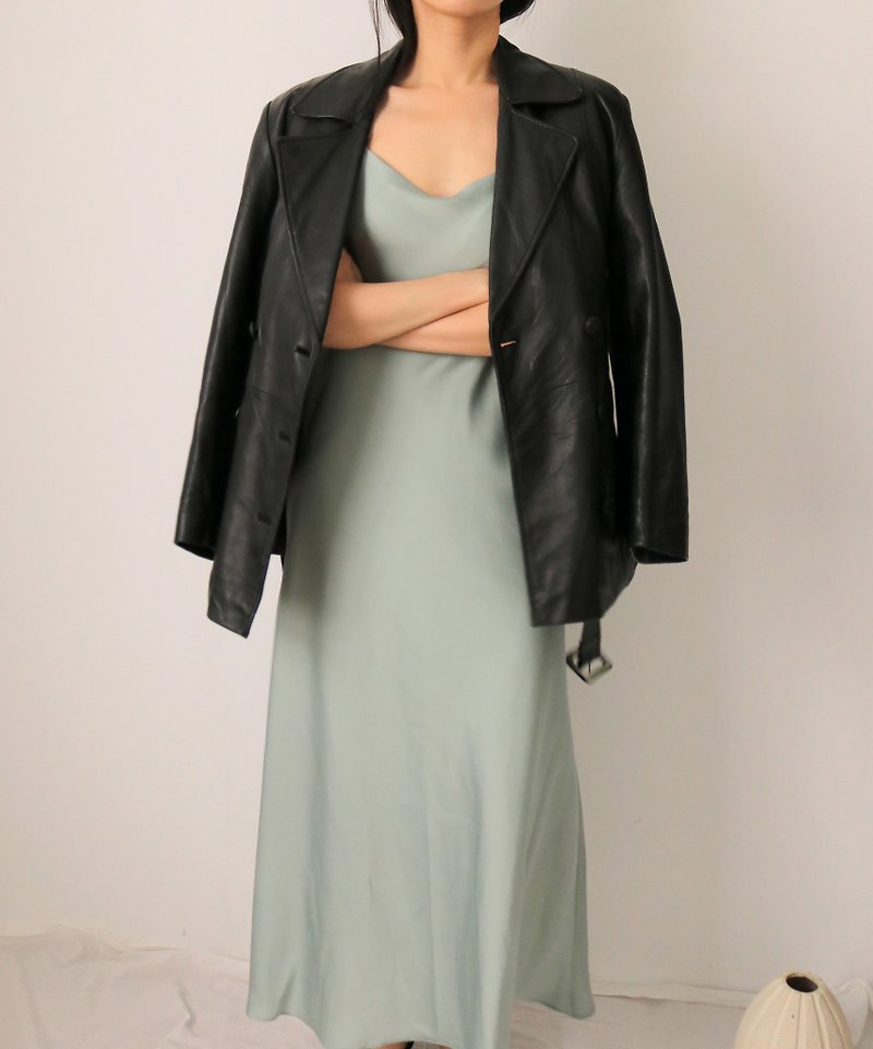 Estelle Jacket 黑色皮衣( 古着 ) - 女装休闲/机能外套 - 真皮 