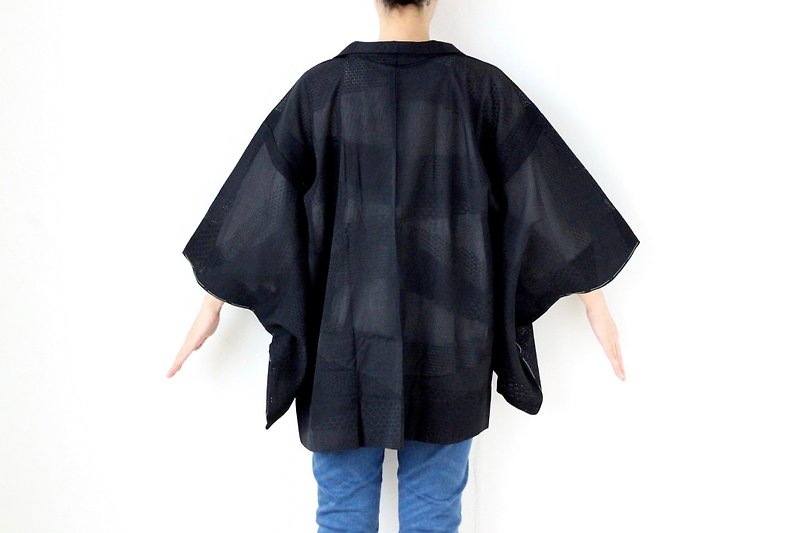 black summer kimono, kimono, kimono jacket, kimono jacket /3960 - 女装休闲/机能外套 - 聚酯纤维 黑色