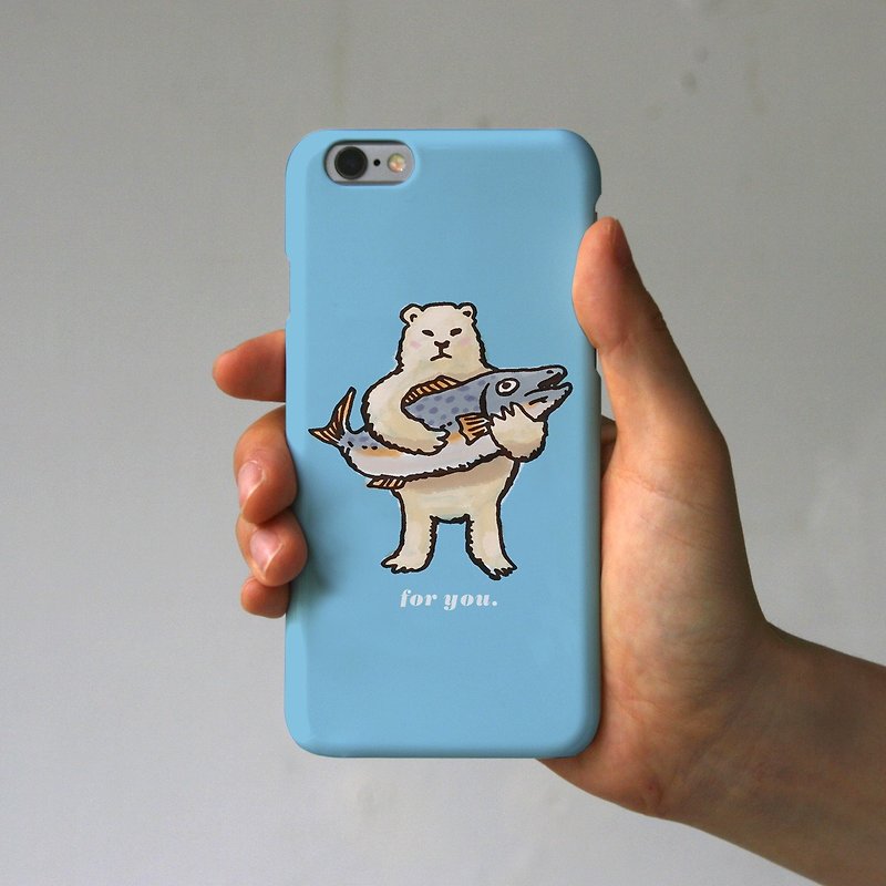 iPhoneケース　シロクマからプレゼント ブルー - 手机壳/手机套 - 塑料 蓝色