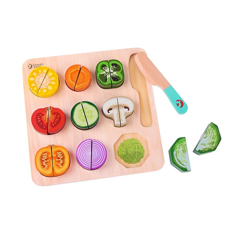 蔬菜切切拼板 - 玩具/玩偶 - 木头 