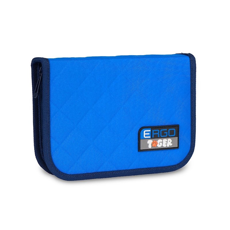 Tiger Family彩虹创意文具袋(撞色款)-海军蓝 - 铅笔盒/笔袋 - 防水材质 蓝色