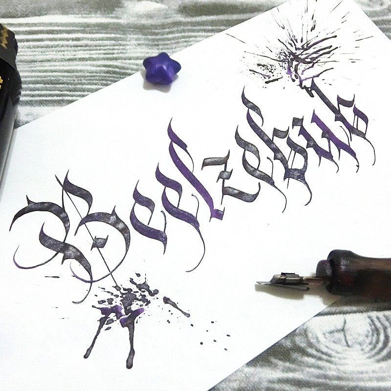 【手工墨水】魔王系列─巴力西卜 - 墨水 - 其他材质 紫色