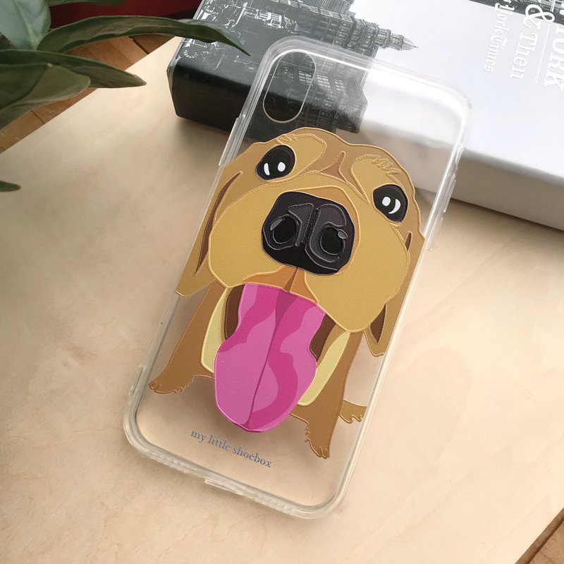 可爱金毛寻回犬手机殻 Golden Retriever Phone Case - 手机壳/手机套 - 塑料 