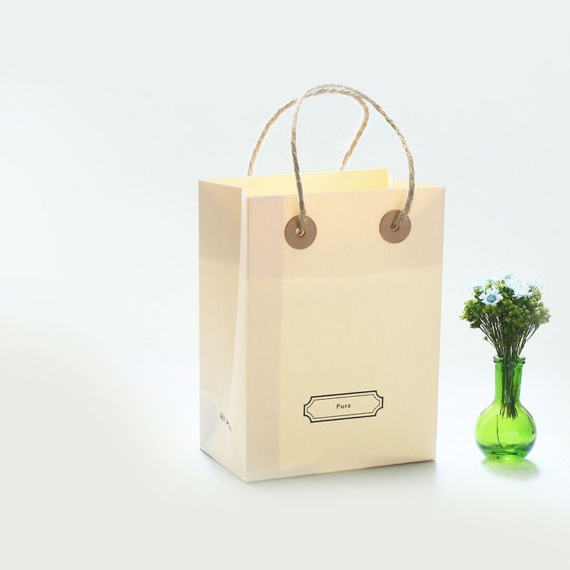 Pure // Cream ) Small Sopping Bag 気持ちを伝える小さな手提げ袋 - 包装材料 - 纸 白色