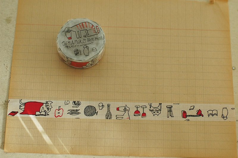 仓敷意匠 TORANEKO BONBON 和纸胶带 A (99215-01) - 纸胶带 - 纸 白色