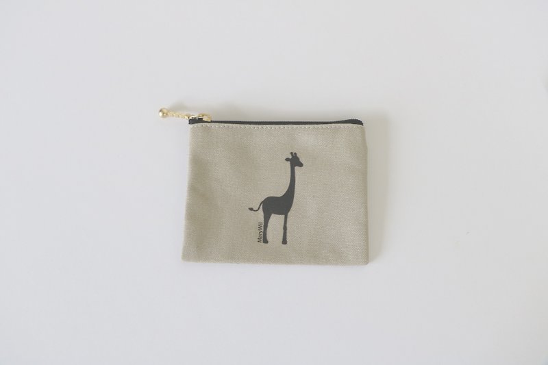 MaryWil小小小文青零钱包-长颈鹿 - 皮夹/钱包 - 其他材质 卡其色