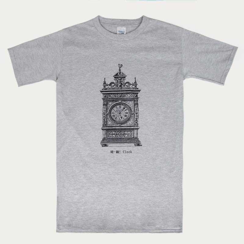 短袖T恤 - 时钟 Clock / 即将绝版 - 男装上衣/T 恤 - 棉．麻 黑色