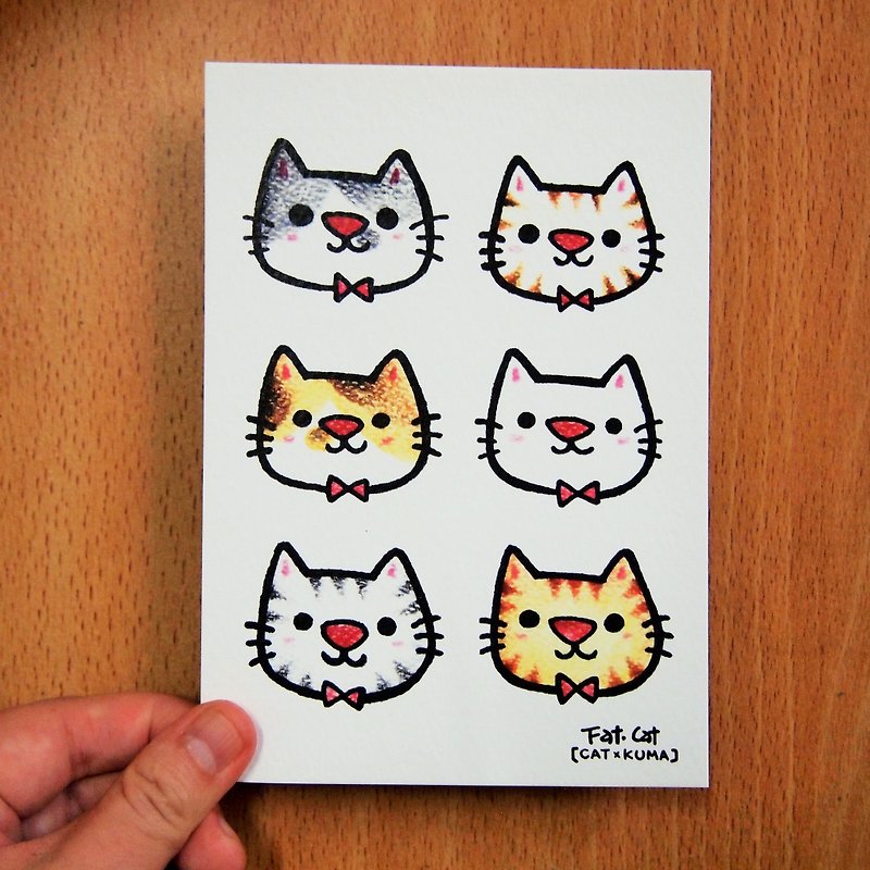 明信片 --  只要可爱都是好猫 - 卡片/明信片 - 纸 多色