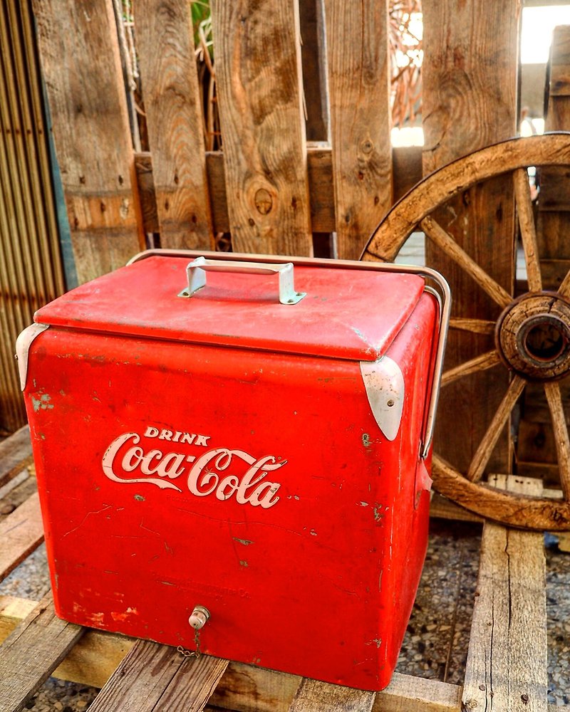 美国早期可口可乐冰桶 大款 JS - 摆饰 - 其他金属 红色