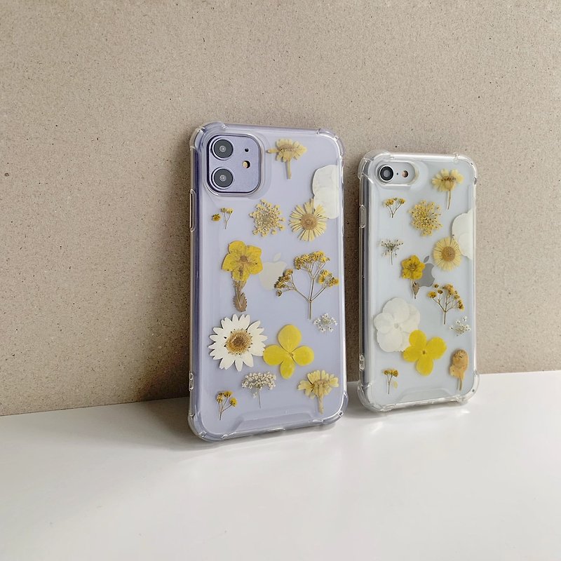 夏日恋习曲 干燥花手机壳 s20 苹果12 SE 2 - 手机壳/手机套 - 植物．花 黄色