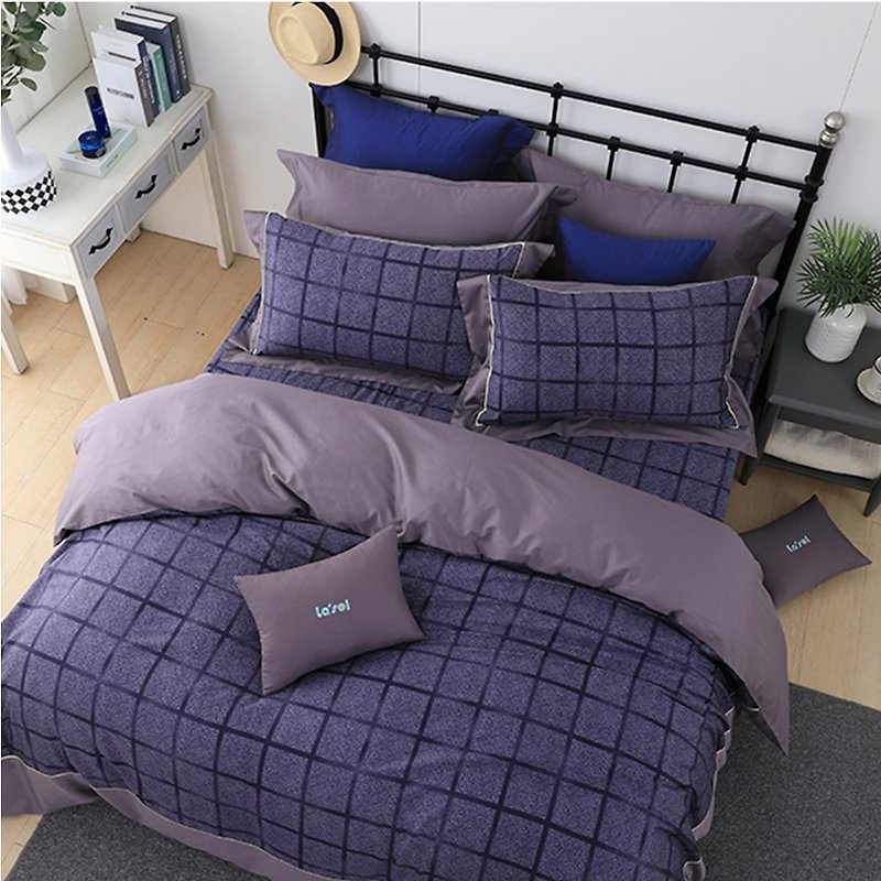 (特大)月色-紫色情挑-高质感60棉两用被床包四件组【6*7尺】 - 寝具 - 棉．麻 紫色