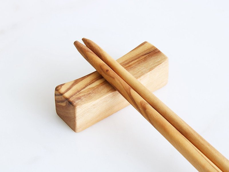 方形 橄榄木 筷架 - 筷子/筷架 - 木头 咖啡色