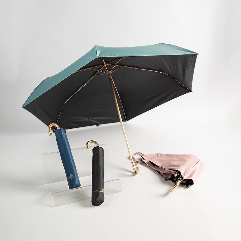 【BGG Umbrella】 小金花手开防晒折伞 - 雨伞/雨衣 - 聚酯纤维 黑色
