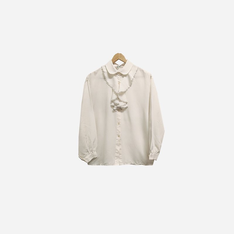 古着白荷叶衬衫 223 - 女装衬衫 - 聚酯纤维 白色
