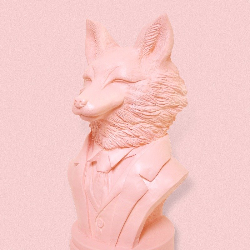 狐狸福尔摩斯 Fox Holmes (蜜桃粉限定色) - 摆饰 - 树脂 粉红色