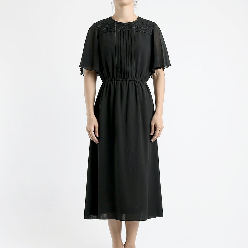 古着洋装 / 日本洋装 / Vintage Dress - 洋装/连衣裙 - 其他材质 黑色