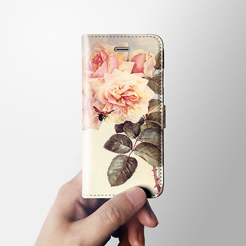 iPhone 7 / 8 翻盖手帐型手机保护皮套 B052 - 手机壳/手机套 - 真皮 粉红色