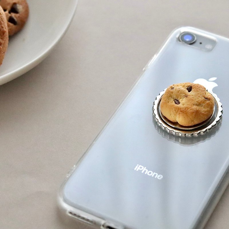 チョコチップクッキーのスマホリング - 手机配件 - 粘土 绿色