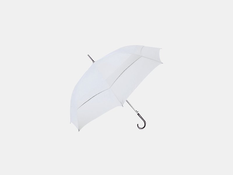 嘉云制伞 x Unipapa 双层抗风直骨伞 27寸 白色 - 雨伞/雨衣 - 防水材质 白色