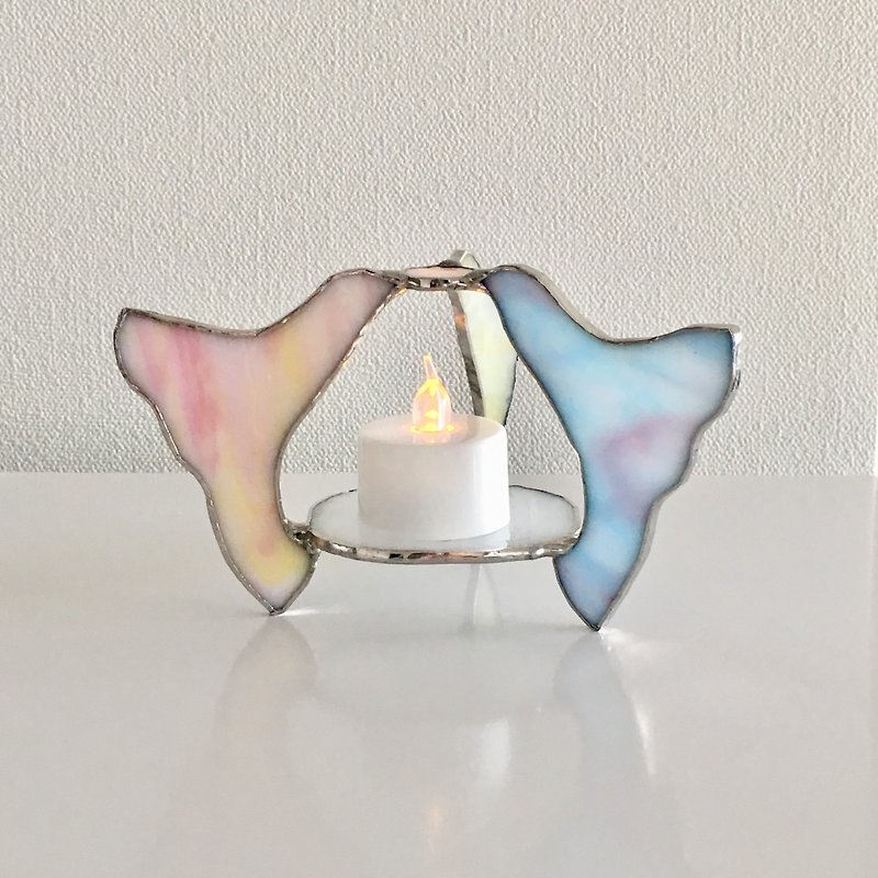 Candle night LEDキャンドルホルダー 幸福の鳥1 ガラス Bay View - 蜡烛/烛台 - 玻璃 粉红色