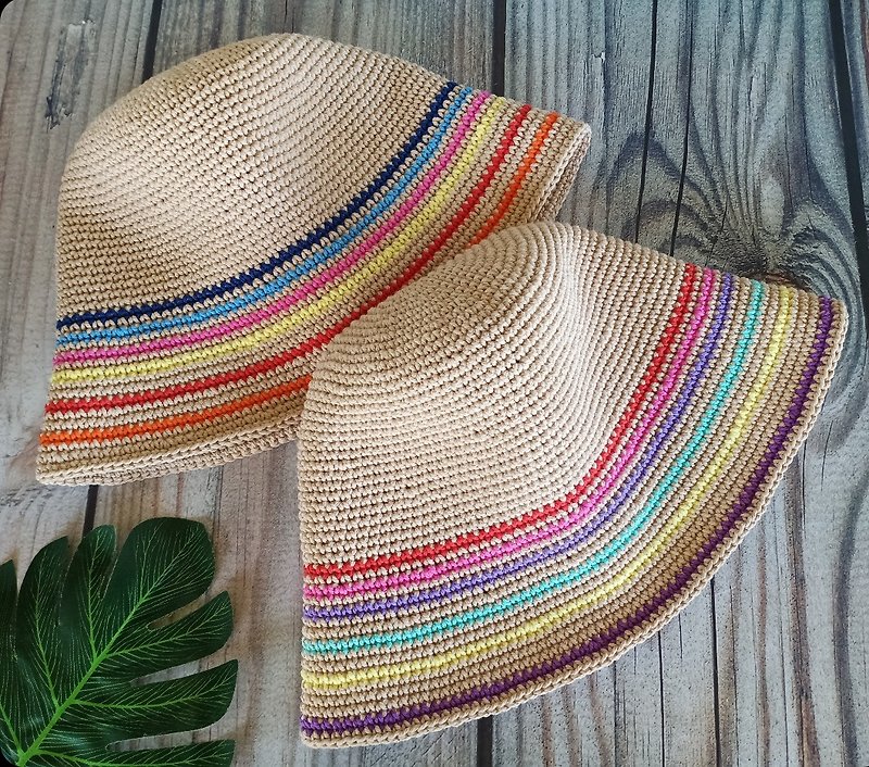 漂白绳编帽、渔夫帽，为帽檐增添亮度。 - 帽子 - 棉．麻 