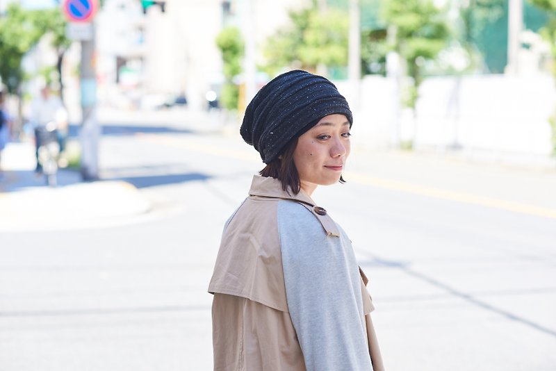日本製 ニットデザイン オーガニックコットン ワッチ 男性女性 医療用帽子 - 帽子 - 环保材料 卡其色