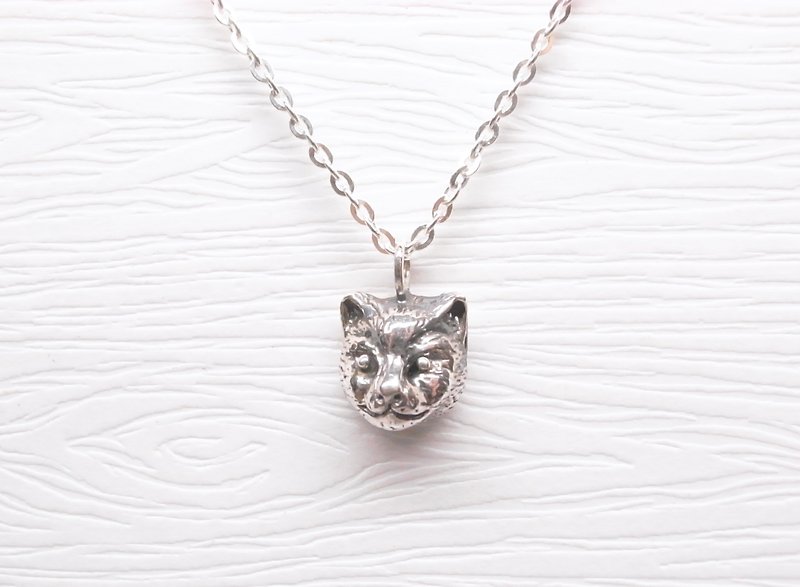 二毛银【动物系列─写实猫咪-项链】银 - 项链 - 银 银色