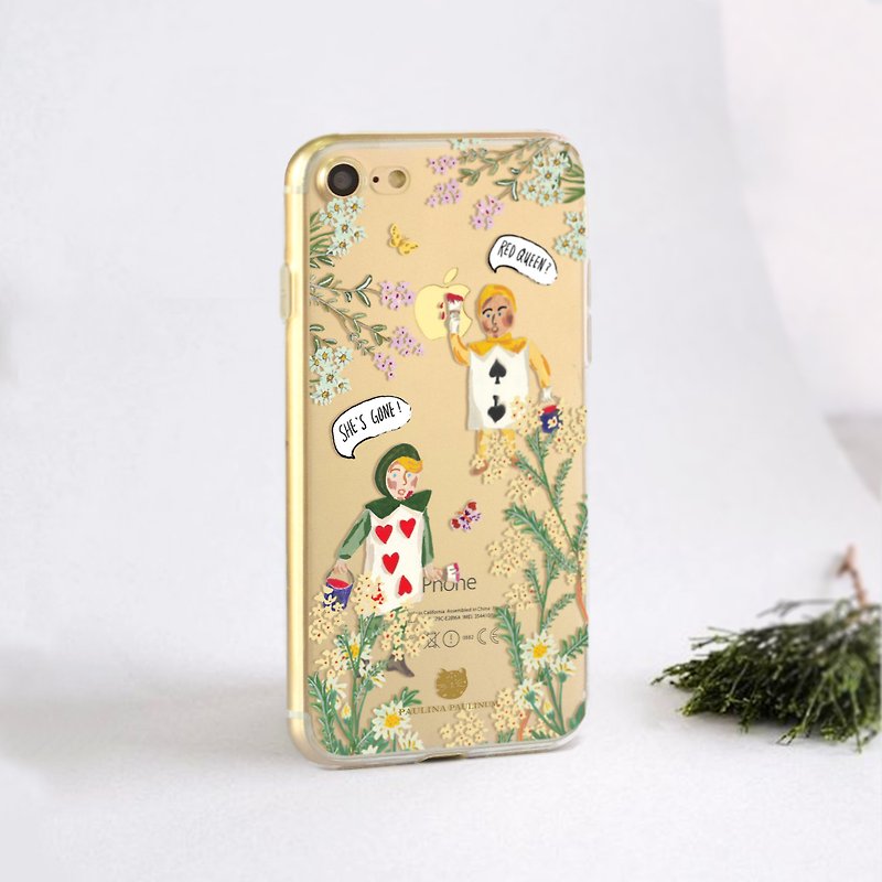 免费刻字 爱丽丝纸牌仆人手机壳 iPhone 8plus XS圣诞礼物 - 手机壳/手机套 - 塑料 黄色